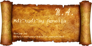 Mátyásy Agnella névjegykártya